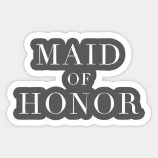 Maid of Honor T-shirt Sticker